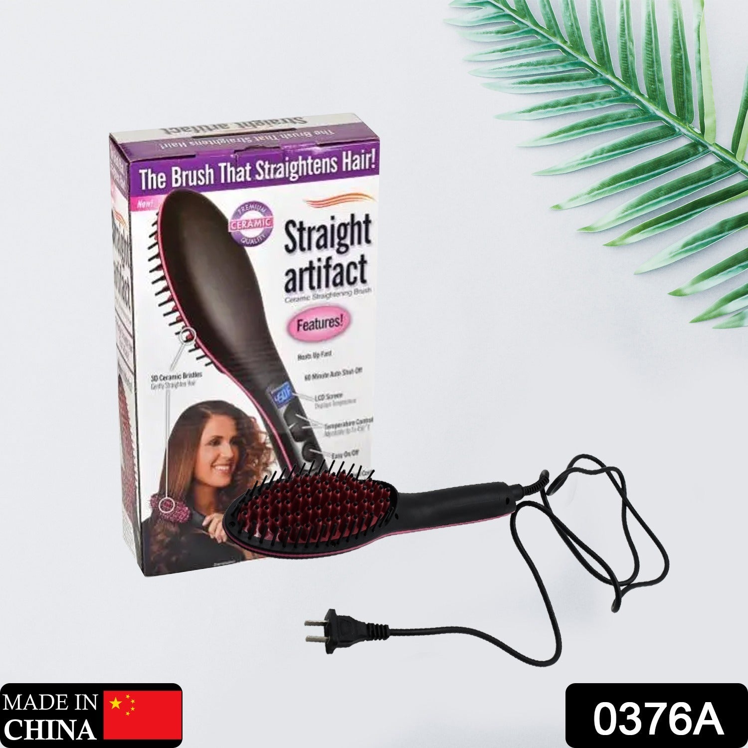 Simply Straight Electric 2 In 1 Ceramic Hair Straightener Straightening Comb Brush With Lcd Screen Temperature Control Display For Women Simply Straight Electric 2 In 1 Ceramic Hair Straightener Straightening Comb Brush With Lcd Screen Temperature Control Display For Women